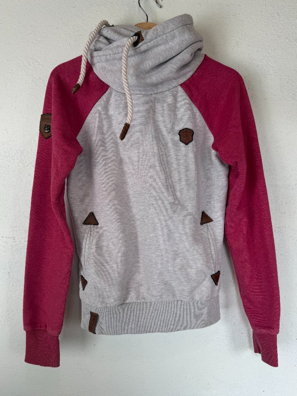 Naketano So Ein Otto II Hoodie - Heather grey/pink